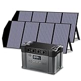 ALLPOWERS S2000 Tragbares Powerstation mit 2x 140W Faltbares Solarpanel 2000W (4000W Peak) Solargenerator 1500Wh AKKU Mobiler Stromspeicher Power Station für Home Notfall Camping RV Reise Wohnmobile