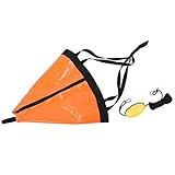 Cosiki Kajak Zubehör, Anker Für Boote, Fischerboot-Anker Tragbarer 60cm Bootsschwimmer Ankerseil Anker Für Boot Driftsack zum Bootsangeln Gummi für Yacht, Drift Sack für Boote(Orange)