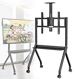 Interaktiver Whiteboard-Ständer, rollender TV-Ständer mit feststellbaren Rädern für Büro oder Klassenzimmer