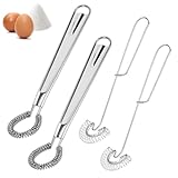 4 Stück Schneebesen Edelstahl, schneebesen, spiralbesen, schneebesens klein für Rühren und Mischen - Langlebig, mini schneebesens für Eier, Mehl und Butter Verwendet Werden