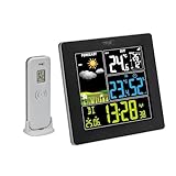 TFA Dostmann Wetterstation Funk mit Außensensor SUN2 digital, 35.1174, für Innen und Außentemperatur, großes Farbdisplay, mit Wohnklima, inkl Funkuhr mit Datum, Hygrometer (schwarz)