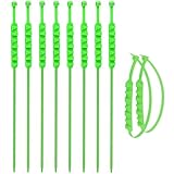 MMDOCO Schneeketten, 10 Stück Motorräder Reifen Kette Skid, Winter Schnee Reifen Kabelbinder, Verstellbares Rutschfeste Ketten, Wiederverwendbare für Motorräder Fahrrad (Grün)