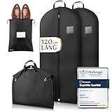 Bruce.® 2x Kleidersack Kurz 120x60 cm inkl. 1x Schuhbeutel – Hochwertige Kleiderhülle für Anzug, Blazer, Kostüm & Kleid – 120 GSM Materialstärke – Anzugtasche für Reisen & Aufbewahrung