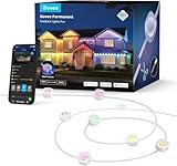 Govee Permanent Outdoor Lights Pro 30m, mit 60 RGBIC Warm/Kaltweiß LED Leuchten, 75 Szenenmodi für Party, IP67 wasserdicht, funktioniert mit Alexa, Google Assistant, Matter