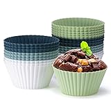 MumdoYAL 24er Set Silikon Muffinförmchen – Backformen aus BPA-freiem Silikon für Muffins und Cupcakes – Wiederverwendbare, antihaftbeschichtete Cupcakeförmchen für Kuchen, Eincreme und Pudding