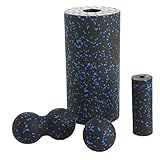Schaumfaszie Roller -Set Fitness Yoga Massage Kugeln Hohlschaummuskel Massager Kit 4pcs Blau