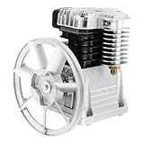 Druckluft Kompressor 2065 | ölfrei & langlebig | 2200W Motorleistung | 250L/66Gal/min | Luftkompressor Pumpenkopf, Silber und Schwarz