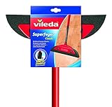 Vileda Superfeger Classic Besen, mit Teleskopstiel und Mikroschaum-Kehrteil, für Allergiker geeignet