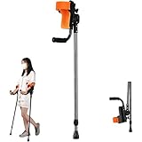 Klappbare Unterarmgehstützen, verstellbare Höhe 150-180 cm, unterstützt bis zu 100 kg, 3-Gang-Ellenbogenstütze für Beinverletzungen