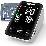 Vimmk Blutdruckmessgerät Oberarm Digital Messgerät Bluthochdruck LED Display, Arrhythmie-Erkennung & Pulsmessung, 2x120 Speicher, Manschette 22-40cm