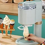 1L Softeismaschine für Zuhause, Automatische Mini Eismaschine, Ice Cream Maker & Joghurtbereiter, Kompakte Eiscreme Maschine für Bar und Café
