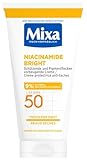 Mixa schützende & Pigmentflecken vorbeugende Creme LSF 50, Anti-Pigmentflecken Creme, Für trockene Haut, Niacinamide Bright, Hypoallergen, 50 ml