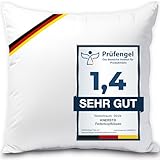 KNERST Kopfkissen - Federkopfkissen - Kopfkissen mit Feder Füllung - 1er Pack - weiß - Größe 80x80 cm