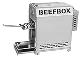 BEEFBOX PRO 2.0 | Elektro-Zündung | 850 Grad Oberhitze Grill | komplett Edelstahl | leicht zu reinigen | komplett demontierbar Silber