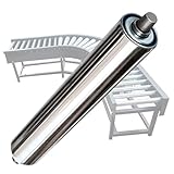 Tragrolle, Förderrollen, Förderband Tragrollen, Förderbandrollen, Edelstahlrollen für Rollenständer, Metallrolle für Holzbearbeitung, Nicht Angetriebene, für Lagern und Logistikzentren, Φ25MM, 300MM