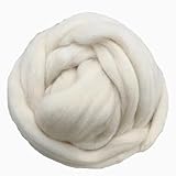 100g/3.52oz Wolle natur,Nadelfilz Wolle,Filzen Wolle,Reine Schurwolle,trockene Filzwolle,wolle zum häkeln,DIY dicke Decke aus weicher Wolle,Trockenfilzen Spinnen Handwerk