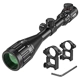 UUQ 3-9x40AO Rifle Scope with Red & Green Illumination - Long Range Hunting Optics for Air Sniper, Crossbow, Airsoft, Pellet Gun, BB, Airgun - Waterproof, Fog-Proof (3-9X40AO Green Lens)