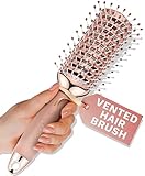 Skelettbürste, Fönbürste & Profi Volumen Haarbürste in Rosegold – schonende Luxus Volumenbürste & Tunnelbürste – ideal für lange Haare, Lily England