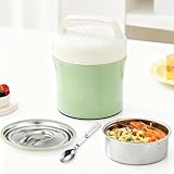 Wxeadu Thermobehälter für Essen 1.2L, Thermoschüssel mit Deckel, Thermos Essensbehälter mit Faltbaren Löffel, Warmhaltebehälter Thermobecher Essen, Warmhaltebehälter Essen für Mittagessen/Brei/Suppen