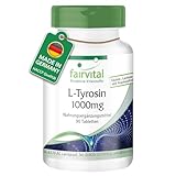 Fairvital | L-Tyrosin 1000mg - 90 Tabletten - 1000mg pro Tablette - qualitätsgeprüft und hochdosiert - 100% vegan - Made in Germany