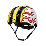 Melon Fahrradhelm »Fired Up« für Damen, Herren und Kinder | Leichter & sicherer urbaner Cityhelm mit Magnetverschluss, individuell anpassbar in bunt mit Flammen | Größe XXS-S (46–52cm)