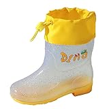 Gummistiefel Jungen Gelb 23 Gefütterte Gummistiefel Mädchen Boot Für Kinder Watt Schuhe Rain Boots Kids Geschenk Regenschuhe Kinder Baby Gummistiefel Kinder Leicht Gefüttert Regenstiefel Kinder