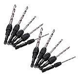 Uonlytech 2 Sätze Spiralbohrer Fliesenbohrer Hartmetallbohrer Bohrer Aus Zement Steinbohrer Beton Sechskantbohrer Professionelle Bits Spatenbohrer Bohrer Aus Satiniertem Stahl Black