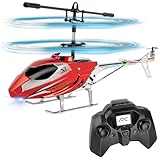 Aolso Hubschrauber RC Helikopter, ferngesteuertes Spielzeug, 3,5 Kanal Indoor fliegendes Spielzeug, Höhenlage Hobby Flugzeug mit Kreisel, Miniflugzeug Geschenk für Kinder und Erwachsene(Rosenrot)