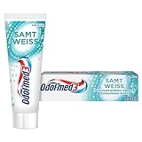 Odol-med3 Samtweiss Zahnpasta, Zahncreme für schonend weißere* Zähne + Zahnschmelz-Schutz, 75ml