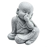 Geschnitzte Buddha-Mönchstatuen bereichern Ihren Raum mit See Speak Hear No Evil (F)