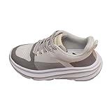 Generisch Outdoorschuhe Freizeitschuhe Sommermode Hohl Atmungsaktiv Flacher Absatz Weiche Sohle Freizeitschuhe Outdoorschuhe (Grey, 36)