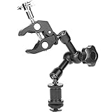 Harewtwy Magic Arm 7 Articulating Friction Arm Super Clamp Adjustable Rod Klemmzange Clip Mit 1/4 Und 3/8 Gewinde Für DSLR-Kamera Rig/LCD-Monitor/Led-Leuchten/Blitzlicht