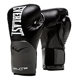 Everlast Unisex Pro Styling Elite Boxing Handschuhe Schwarz/Grau 12oz