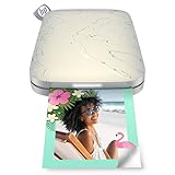 HP Sprocket Portable 5.8x8.7 cm Sofortbilddrucker (Weiß) Drucken Sie Bilder auf Zink Sticky-Backed Paper von Ihrem iOS- und Android-Gerät