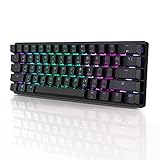 Mechanische Tastatur,STOGA Mini Gaming Tastatur RGB,60% Compact Gaming Keyboard,Tragbare Tastatur für PC/MAC, DE-Layout