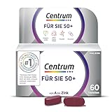 Multivitamin - Centrum Für Sie 50+ – Hochwertiges Nahrungsergänzungsmittel mit Mikronährstoffen – Speziell für Frauen ab 50 – Vitamine, Mineralstoffe, Spurenelemente - 1 x 60 Tabletten