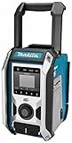 Makita DMR115 Akku-Baustellenradio (ohne Akku, ohne Ladegerät), Türkis, Schwarz, Silber