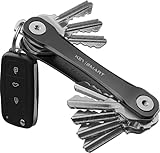 KeySmart Flex - der kompakte Schüsselhalter und Anhänger-Organizer (bis zu 8 Schlüssel, Schwarz)