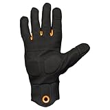Fiskars Axt- und Werkzeughandschuhe, Arbeitshandschuhe, Touchscreen-kompatible Daumen- und Fingerpads, Kunstleder/Netzgewebe, Größe 10, Schwarz/Orange, 1071150
