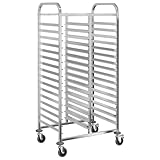 vidaXL Tablettwagen mit 32 GN-Behältern 75x55x162,5 cm...