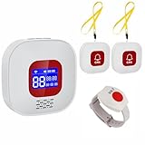 eMylo WiFi + RF Emergency Call Button for Seniors Emergency Bracelet Emergency Alert System for Seniors Patients Disabled Elderly Empfänger*1+Ruftaste*2+Bracelet*1(Unterstützt Wi-Fi 2.4GHz)