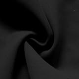 STOFFKONTOR Verdunkelungsstoff BLACK OUT, Thermostoff, Vorhangstoff Meterware, Schwarz