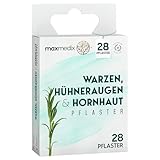 Warzenpflaster mit 28 veganen Salicylsäure Pflaster gegen Warzen, Hühneraugen, Dornwarzen & Stielwarzen - Natürliches Warzen Pflaster für Frauen & Männer - schnell & einfach - Warzenmittel - maxmedix