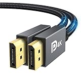 IVANKY DisplayPort Kabel 2M 144Hz, [VESA-Zertifiziert] DP Kabel 4K@60Hz, 2K@144Hz, 2K@165Hz,1080@240Hz, Display port Kabel mit FreeSync und G-Sync, Geeignet für 144Hz-Gaming-Monitor, PC, Grafikkarte