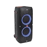 JBL PartyBox 310 - Kabelloser Bluetooth-Party-Lautsprecher mit integrierter dynamischer Beleuchtung, Karaoke-Modus, kraftvoller Bass und JBL App-Unterstützung, Schwarz