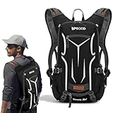 SPGOOD Fahrradrucksack 20L/25L/30L (9 Farben)-Wasserdichter Ultraleicht-für Damen & Herren Multifunktionaler-mit Regenschutzkappe/Helmabdeckung Rucksäcke MTB Mountainbike (Grauschwarz, 20L)