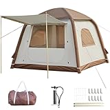 Aufblasbares Campingzelt Hüttenzelt, 2-4 Personen Glamping...