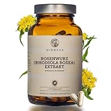 QIDOSHA® Rosenwurz (Rhodiola Rosea) Extrakt, 120 Kapseln im Apothekerglas, jede Charge laborgeprüft, deutsche Fertigung