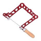 Laubsäge, professionelle Hochleistungs-Handsäge mit Laubrahmen und Ersatzblatt, Holzbearbeitung, multidirektionales Schneide-Handwerkzeug, Laubsäge für Holz, Kunststoff, Gummi, weiches Metall(5in)