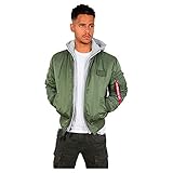 Alpha Industries Herren Fliegerjacke MA-1 D-Tec, Green, Gr. XL